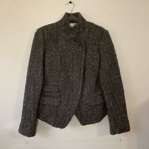 Banana Republic Tweed Wool Blazer Jacket Sz 8